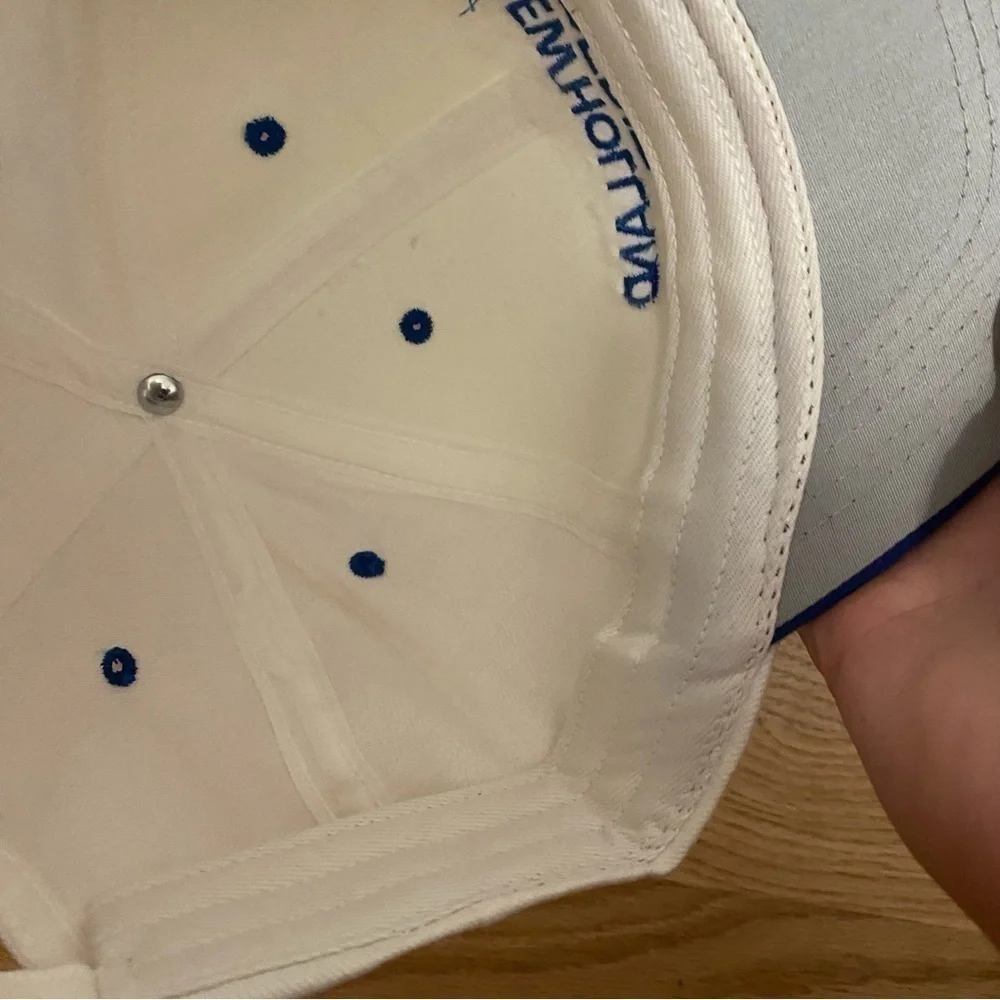 Vintage New Holland Credit Company SnapBack Trucker Hat Made in USA Blue White